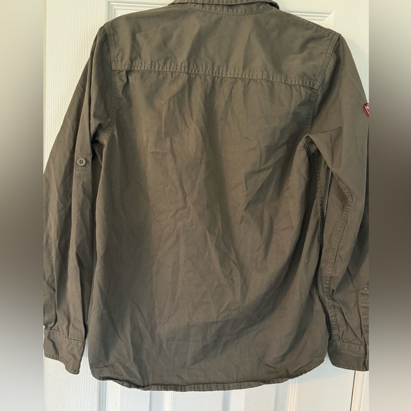 Arizona jeans button down shirt Jacket patchwork utilitarian military outdoor XL - Picture 2 of 5